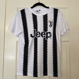Juventus White and Black Striped Jersey